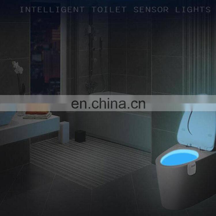 China Factory 8-Colors Motion-Activated LED WC toilet sensor led light
