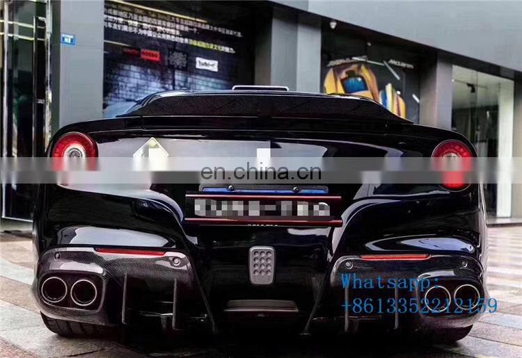 Factory F12 carbon fiber material body kit for F12 front lip side skirt rear diffuser and roof wing