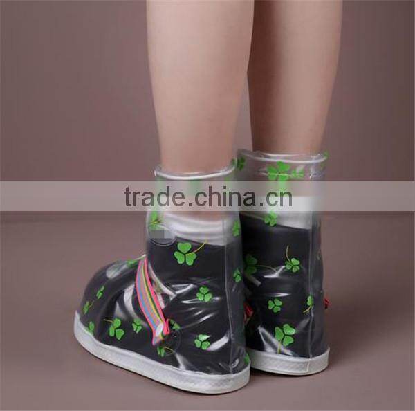 PVC Material black rain shoe cover,rain boot