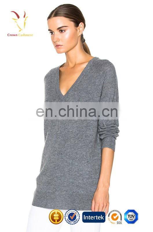 Basic Models Pullover Knit Sweater Womens V Neck Sweater