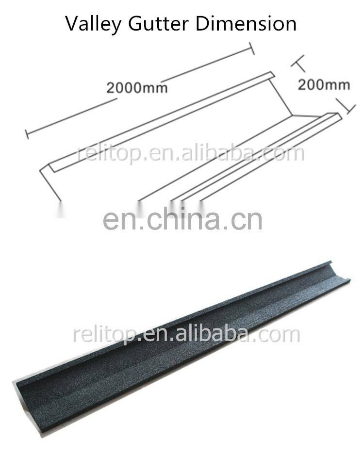 Decorative Roof Panel Accessories Colorful Sand Chips Coated Roof Accessories Roofing Trim Steel Stone Coated Angle Bar