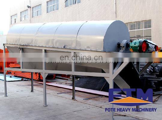 High efficiency rotary drum trommel screen for gravel sand
