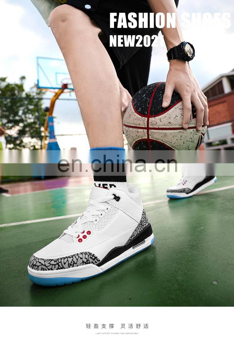 Factory Outlet 2021 Christmas Fall Winter Leisure Wild Fashion Gym Training Customized Men's Sports Basketball Shoes