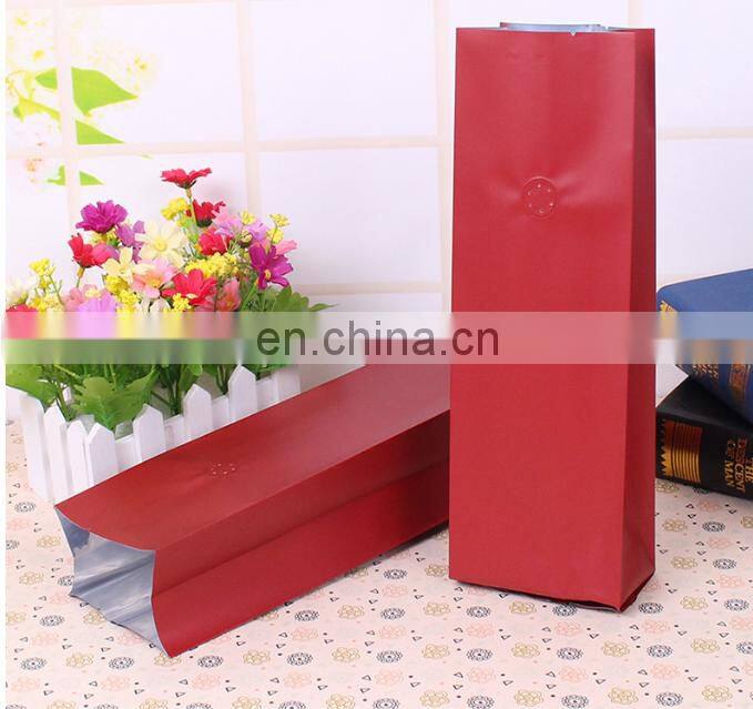 matte printing side gusset coffee bean packaging bag with valve Wholesale