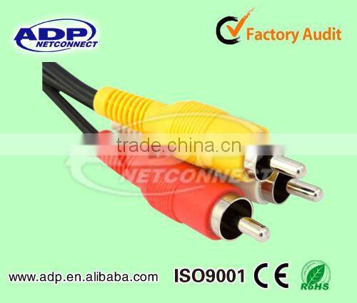 High Quality 3RCA -3 RCA Audio Video Cable Male To Male 1.8M 2M