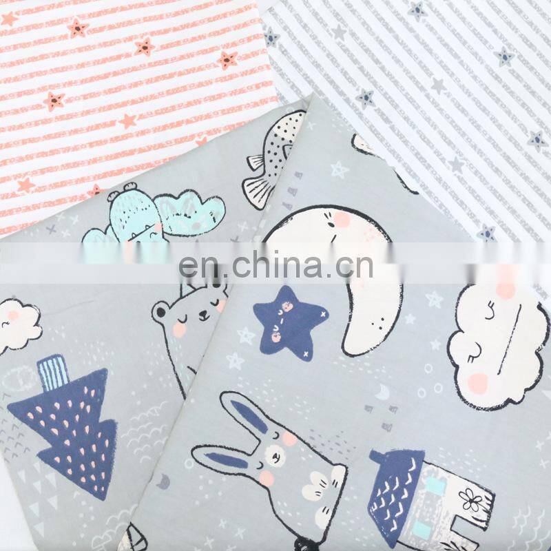 cartoon star rabbit cloth fabric cotton bed sheet fabric quilt cover twill fabricc