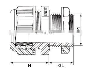metal cable gland Customized Drawing Brass with nickel plated