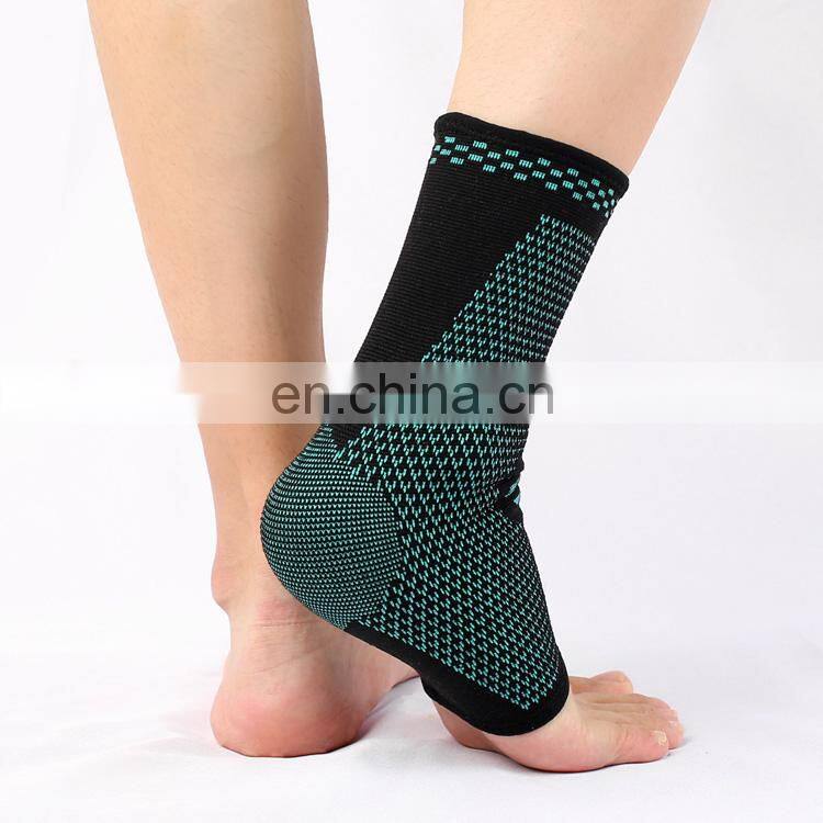 Elastic Nylon Ankle Support Knitted Half Open Toe Compression Socks Sports Injury Foot Supporting Ankle Protection Socks Sleeve