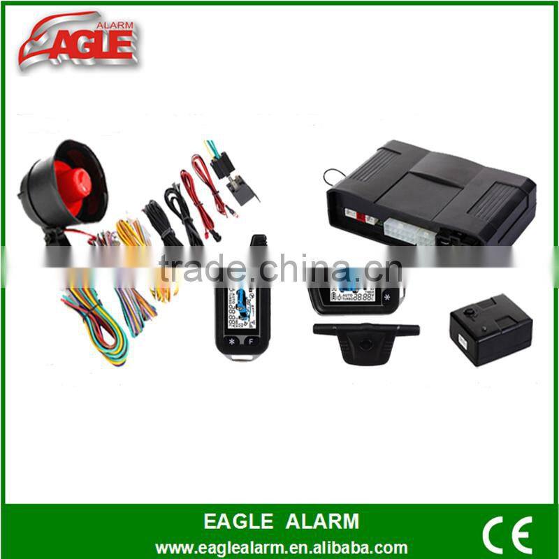 Two way car alarm system manual with LCD warning dispaly, up to 2000 meters