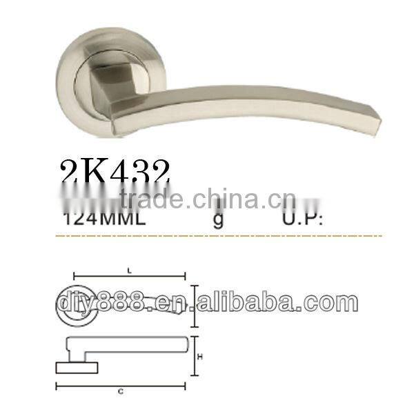 Zinc door handle for furniture cabinet handle 2K432-SN