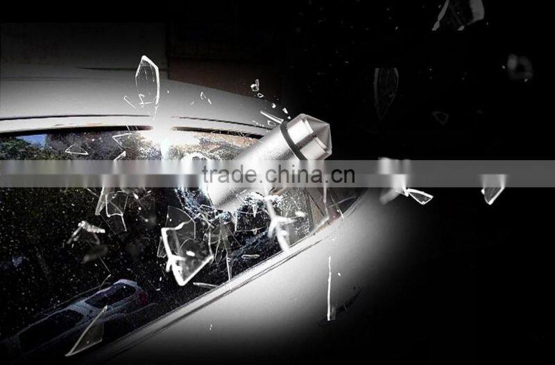 Safety hammer car charger with metal aluminum with broken window hammer