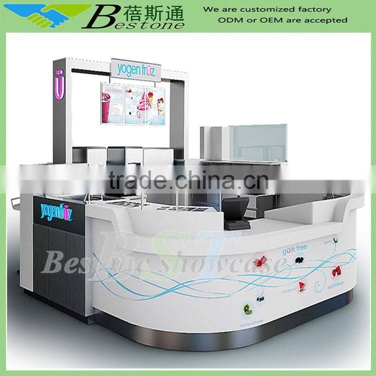 New arrival small attractive ice cream kiosk for sale, showcase quiosque