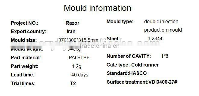 precision injection mould for double color parts