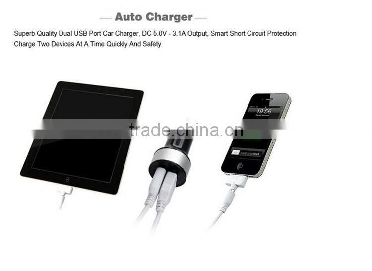 Portable 5V-1A Digital Solar Car Battery Charger For iPhone/iPod, All The Smart Phones