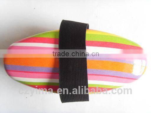 rainbow stripe horse body brush with nylon strap