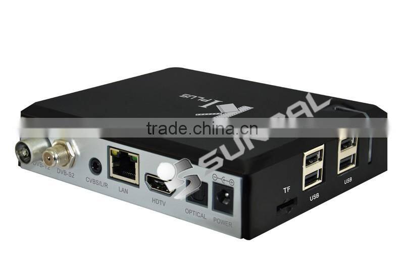New Arrival !! Amlogic S905 Android TV box HD Android DVB S2+DVB T2 Combo tv box k1 plus
