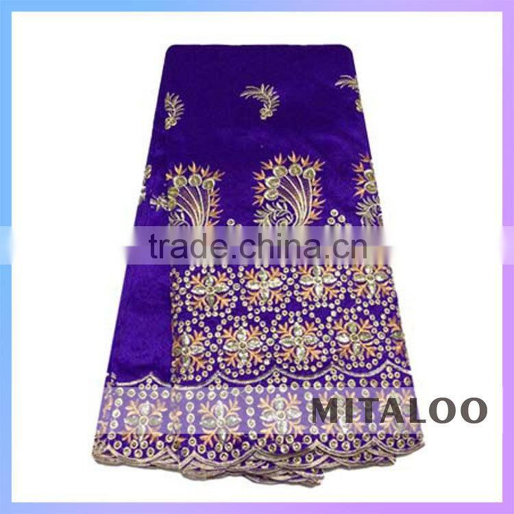 Mitaloo Gold George Fabric For Wrappers New Design George Lace MGP0047