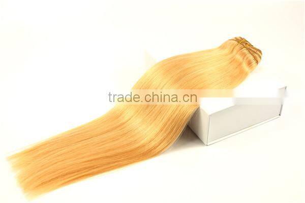 Manufacturer Wholesale Brazilian Human Hair wet and Wavy Clip in Hair Extensions