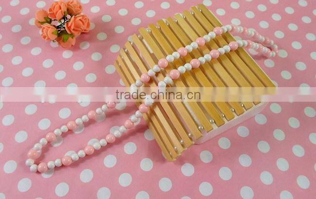 Colorful acrylic beads kids sweater necklace