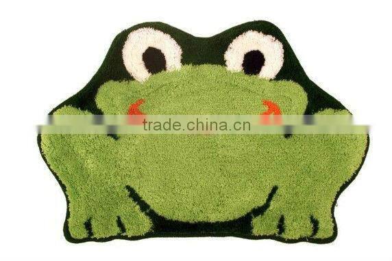 Anti-slip design floor cartoon frog shape kids rugs