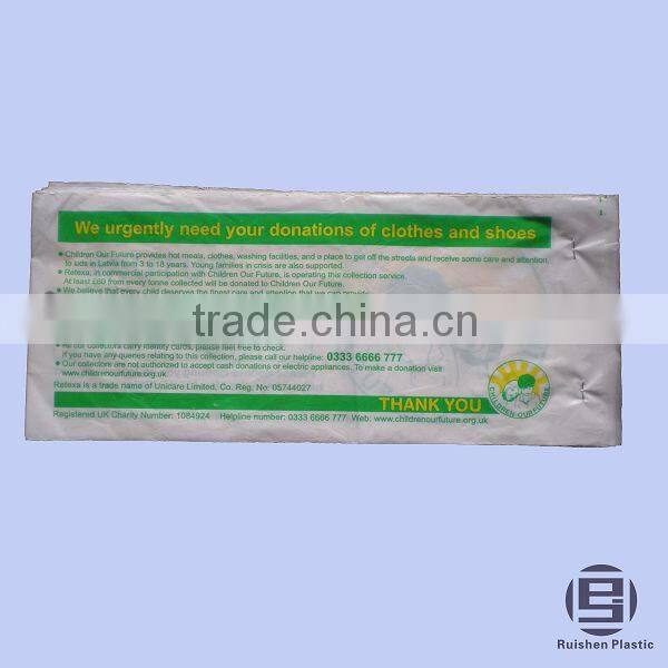 BRC Biodegradable PE Plastic Charity Bag With Printing For Collection