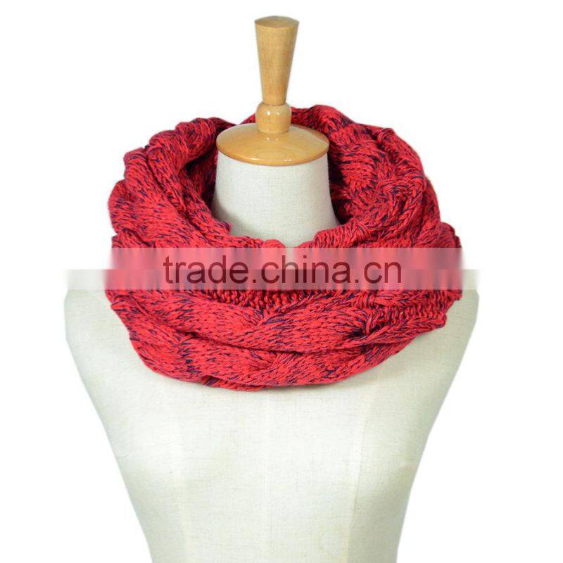 New Style Winter Men Women Fashion Colorful Infinity Acrylic Knit Hood Scarf