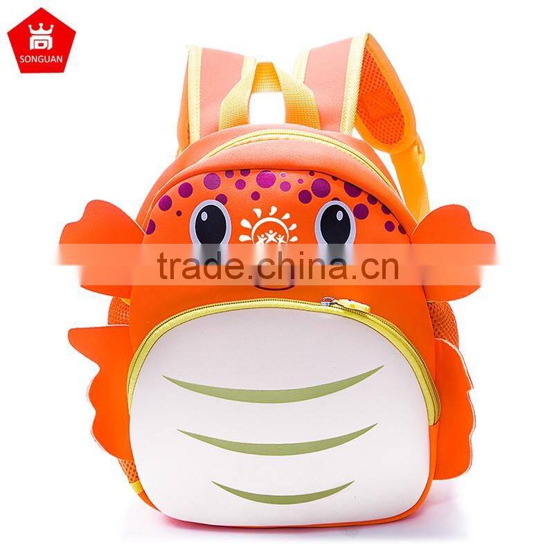 New modern kids backpack school bag with cute smiling face style