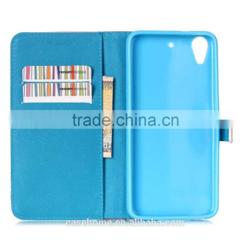 Color printing Card Slot Wallet Flip Leather Case Cover For HTC Desire 626 626S