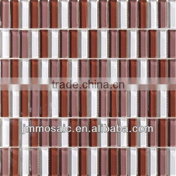 15x48mm Crystal Glass Mosaic-Green Color, Cheap Price Crystal Glass Mosaic