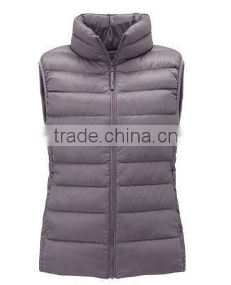 2014 new design quilted down vest women