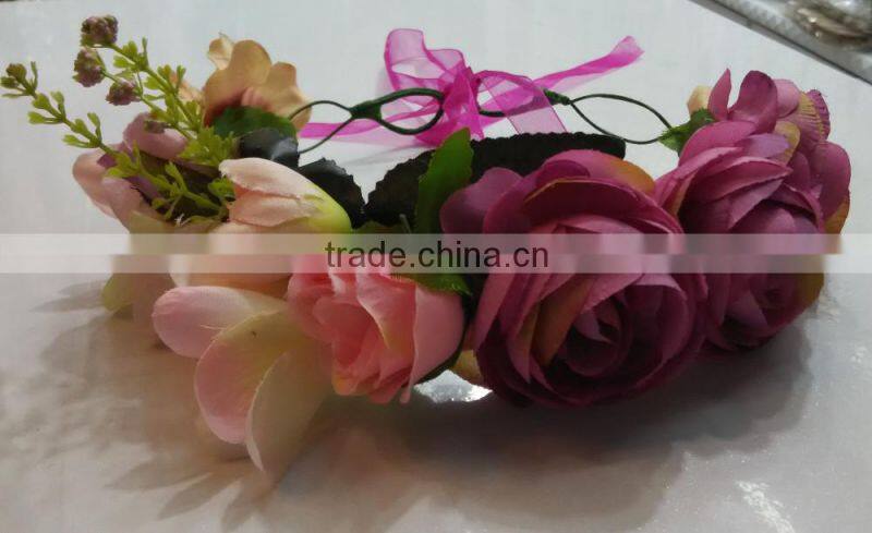 wholesale Fashion roseo headband tiara rose flower crown for women accessories