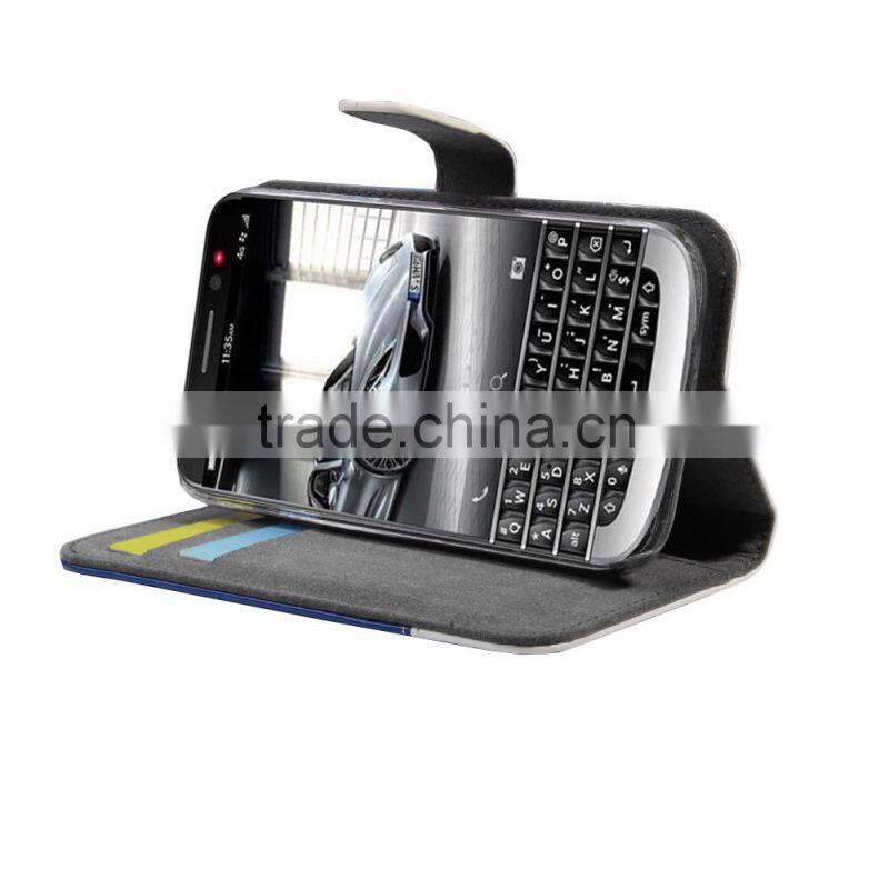 PU leather mobile phone case for Blackberry Q20