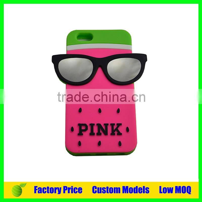 Pink Custom Silicone 3d phone back cover case for Oppo A37 phone back cover