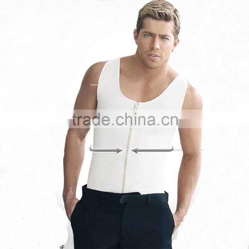 Plus Size Mens latex Vest Latex Waist Trainer Shaper Corset For Men