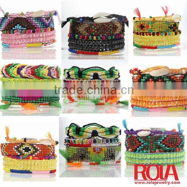 Promotion colorful cotton bracelet