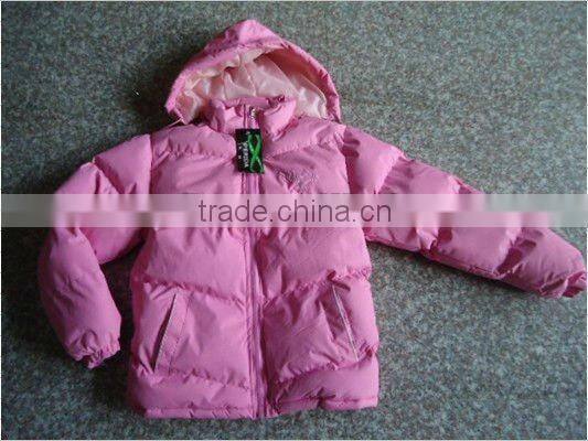 2013 News Girls padding winter jackets with PVC coating