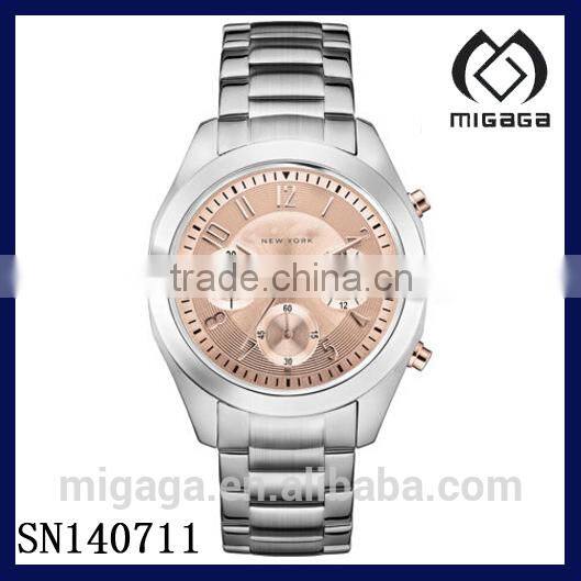 Strong luminous glow black plated watch for men/Marine Black Ion-Plated Stainless Steel Mens Watch