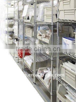 Industrial and Cleanroom Wire Shelving Chrome Post