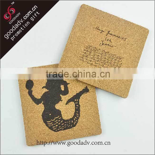Custom cartoon animal coaster /Eco-friendly coaster / cork coaster