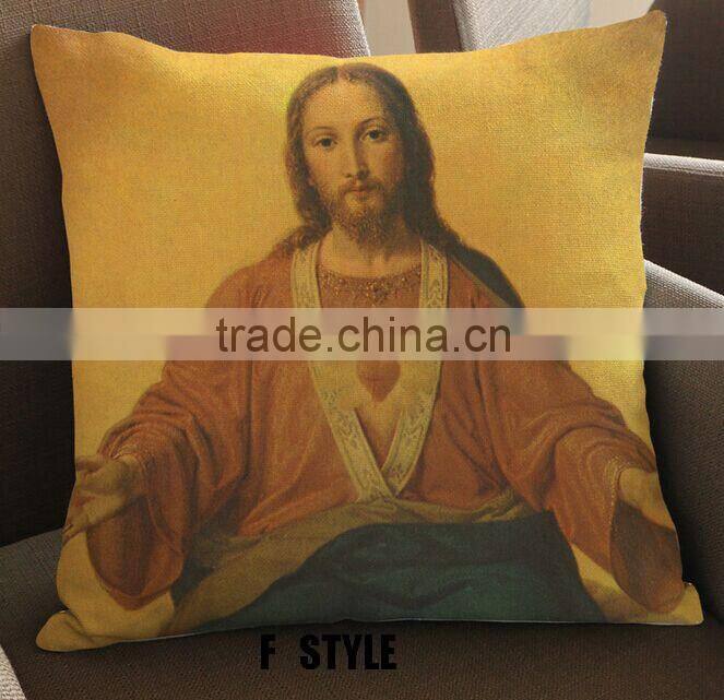 The classic scene of Jesus printed Christian bible throw emoji massage euro pillowcase decor home church religious gifts