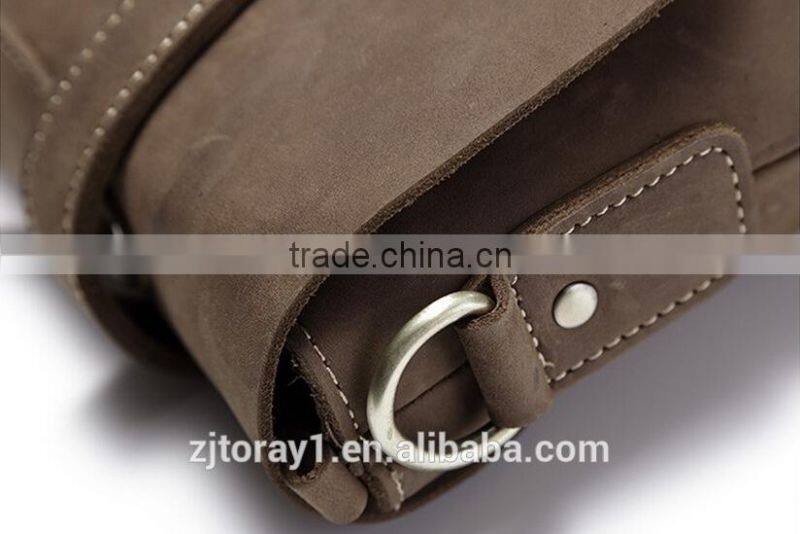 Genuine Vintage Leather Mens Laptop Security Briefcase Tote Bag