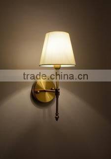 Bronze hotel room bedding wall light