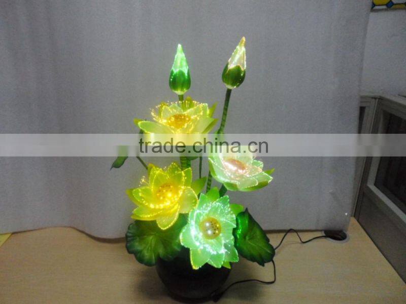 LED light fiber optical decorative white orchid flower for household/Wedding