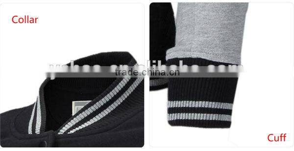 fashion women slim fit black and grey varsity jacket