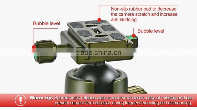 Kingjoy 2016 hot sell new products,carbon fiber monopod tripod for camera K2208+QH20