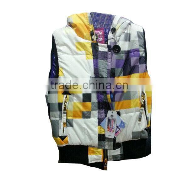 fashion woman no sleeve jacket sleeveless winter jacket for woman