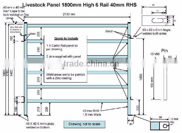 Australia hot dipped galvanized heavy duty cattle panels In Farm (Factory Trade Assurance)