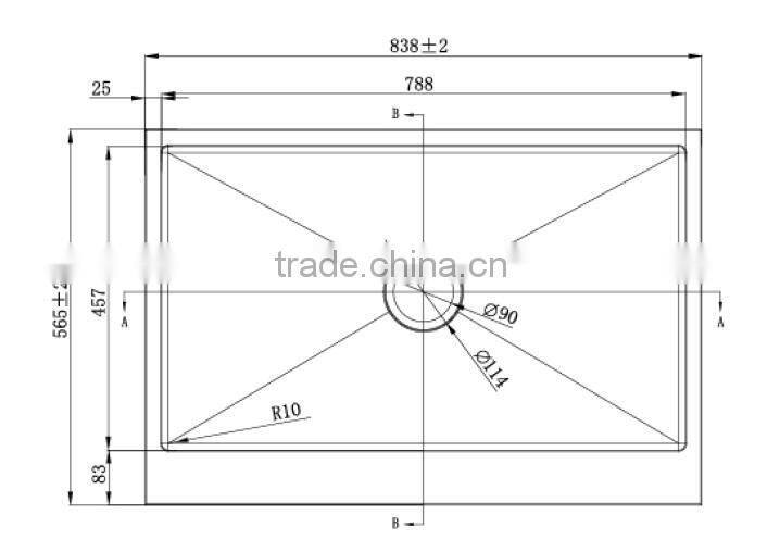 Commercial kitchen accessories small size hand washing single straight ss apron sink