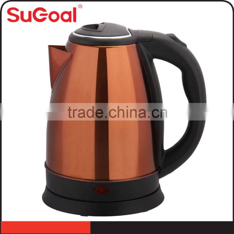 Colour electric kettle factory price powered water boiler