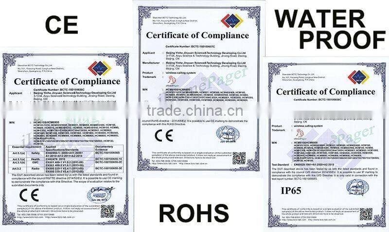 Two keys self-service wireless number calling system